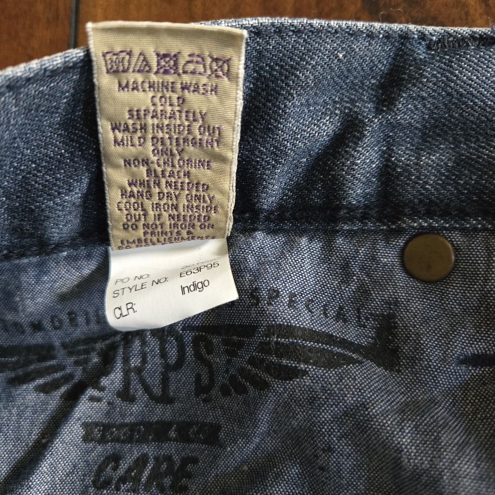 PRPS Rambler Skinny Fit Low Front Rise Button Fly Japanese Selvedge Jeans Sz 38 - Picture 11 of 16